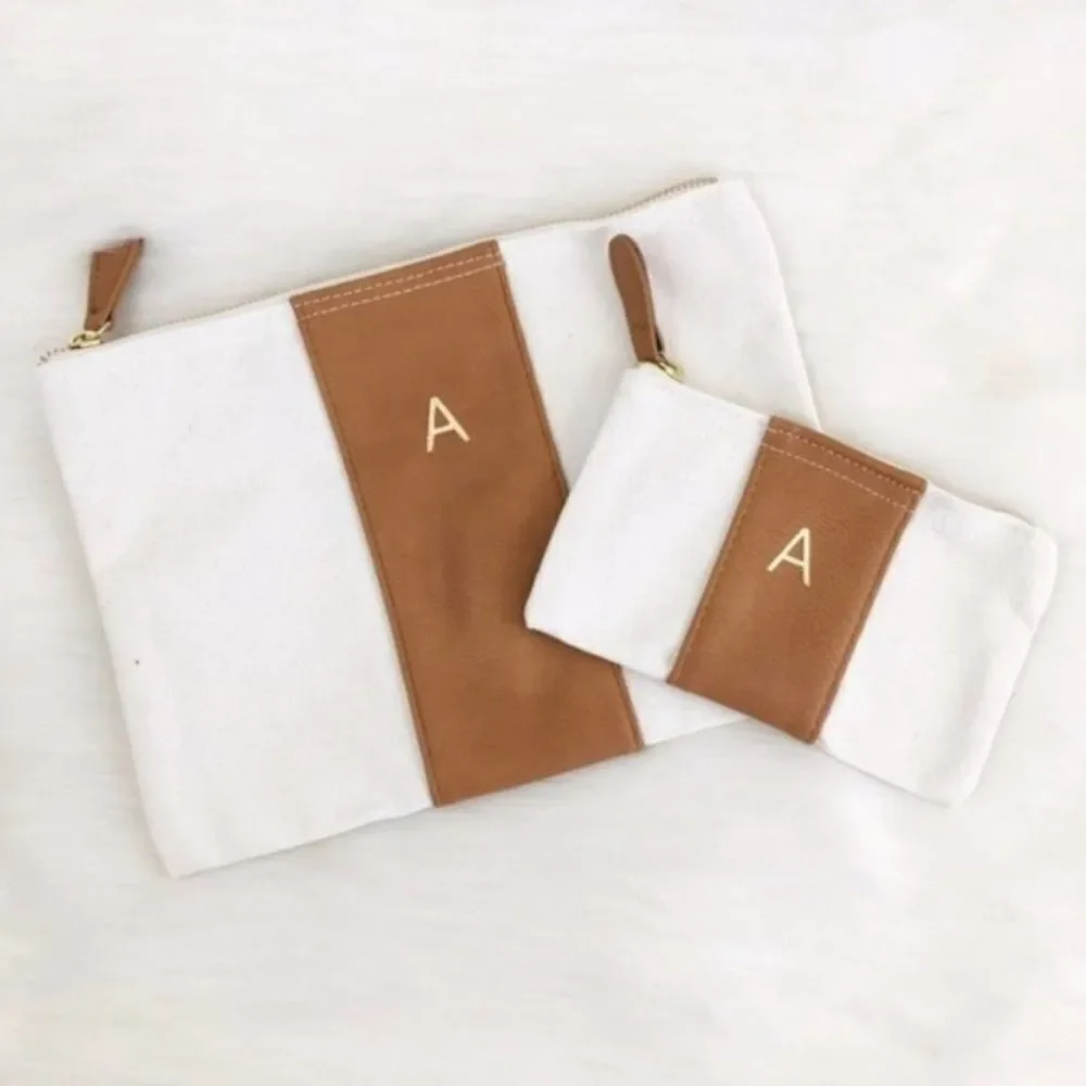 CATHYS CONCEPTS Personalized A Faux Leather Clutch